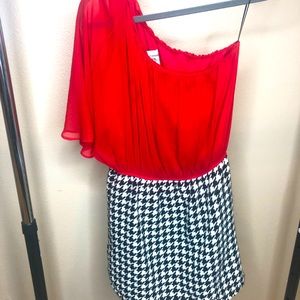 Red & Houndstooth Judith March Gameday dress (M)